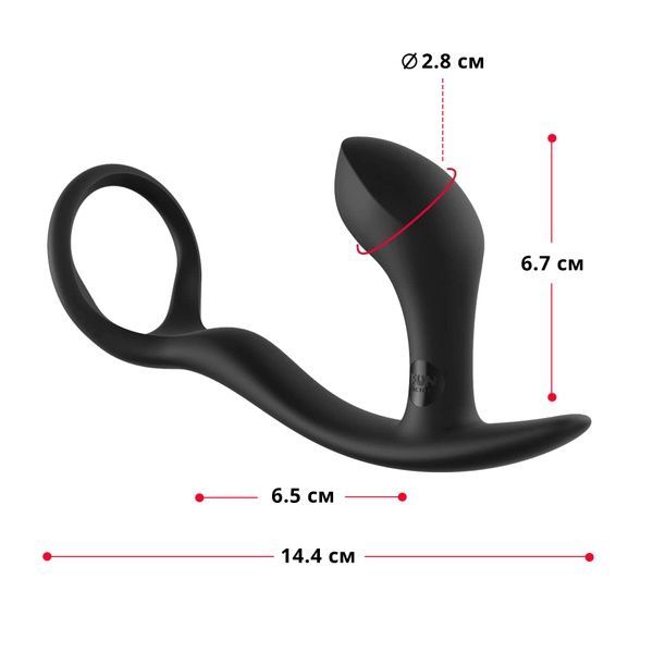 Анальна пробка з ерекційним кільцем Fun Factory BOOTIE RING slate SX0972