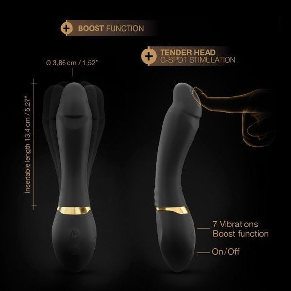 Вібратор Dorcel Tender Spot з гнучким стовбуром і м'яким кінчиком, з турборежимом SO3076