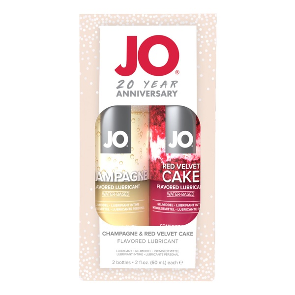 Набір смакових змазок System JO Champagne & Red Velvet Cake (2×60 мл), Limited Edition SO7117
