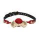 Роскошный силиконовый кляп Zalo Silicone Ball Gag Red, кристалл Swarovski, кожаный ремешок SO8230 фото