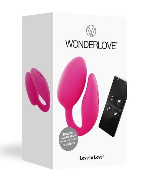 Виброяйцо с клиторальной стимуляцией Love To Love Wonderlove с пультом ДУ, можно под одежду SO2343 фото