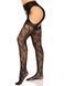 Чулки Leg Avenue Eyelet lace suspender hose Black One Size SX1063 фото 2