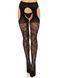 Чулки Leg Avenue Eyelet lace suspender hose Black One Size SX1063 фото 1