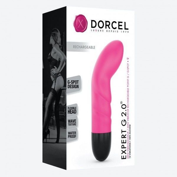 Вібратор Dorcel Expert G 2.0 Magenta для точки G, що перезаряджається SO3573