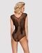Бодістокінг із великої сітки з мереживом Obsessive B112 teddy XL/XXL, чорний, з доступом SO7202 2