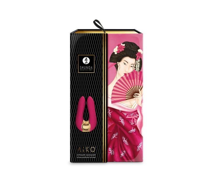 Вібратор для клітора Shunga Aiko Raspberry, гнучкі кінчики SO6900