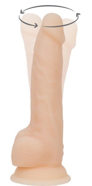 Фалоімітатор з вібрацією та ротацією Naked ADDICTION James 8&Prime; Rotating & Vibrating Dong, пульт ДК SO5587