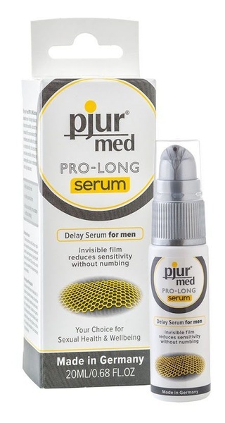 Пролонгувальний гель pjur MED Prolong Serum 20 мл, створює невидиму плівку, що знижує чутливість PJ12740