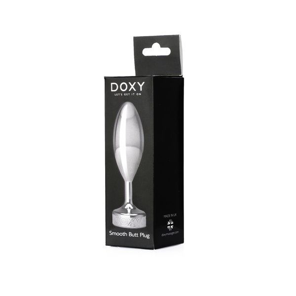 Металлическая анальная пробка DOXY Butt Plug SMOOTH, гладкая, диаметр 3,3 см SO8030 фото