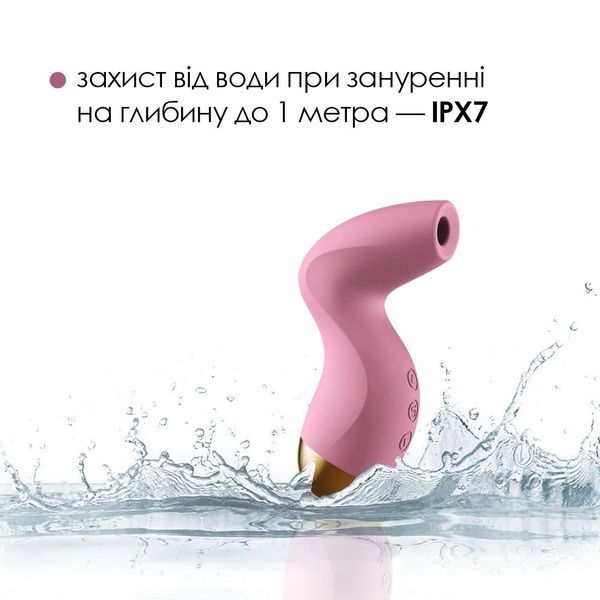 Вакуумний кліторальний стимулятор Svakom Pulse Pure Pale Pink, 5 режимів, 5 інтенсивностей у кожному SO6993