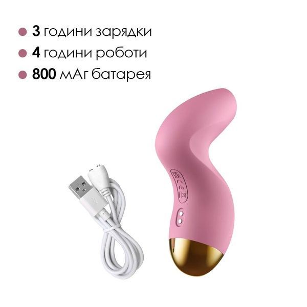 Вакуумний кліторальний стимулятор Svakom Pulse Pure Pale Pink, 5 режимів, 5 інтенсивностей у кожному SO6993