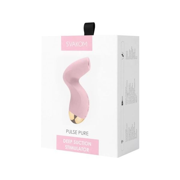 Вакуумний кліторальний стимулятор Svakom Pulse Pure Pale Pink, 5 режимів, 5 інтенсивностей у кожному SO6993