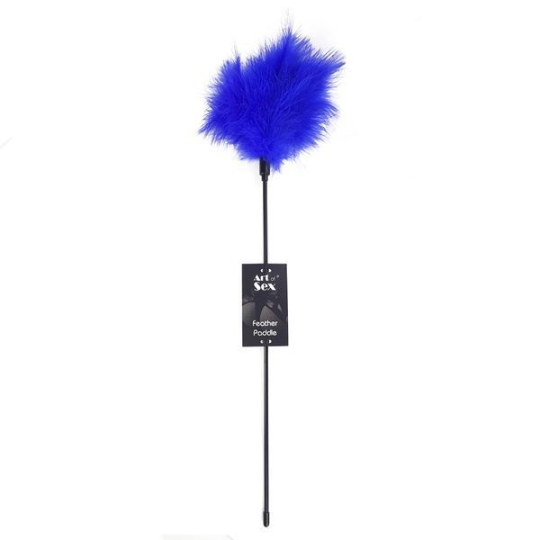 Лоскітка синя Art of Sex - Feather Paddle, перо молодого індика SO6613