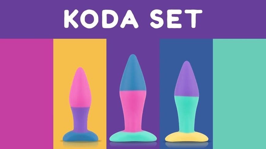Набор анальных пробок PMV20 Koda &ndash; Butt Plug Set, диаметр 2,9 см, 3,9 см, 5 см SO8897 фото
