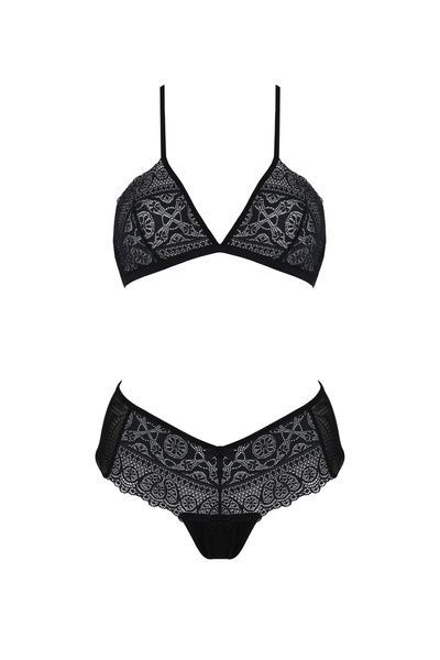 Комплект Passion KERRIA BIKINI black, L/XL, бралет і трусики-бікіні SX0482