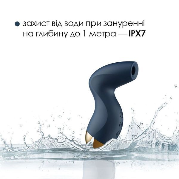 Вакуумний кліторальний стимулятор Svakom Pulse Pure Navy Blue, 5 режимів, 5 інтенсивностей у кожному SO6994