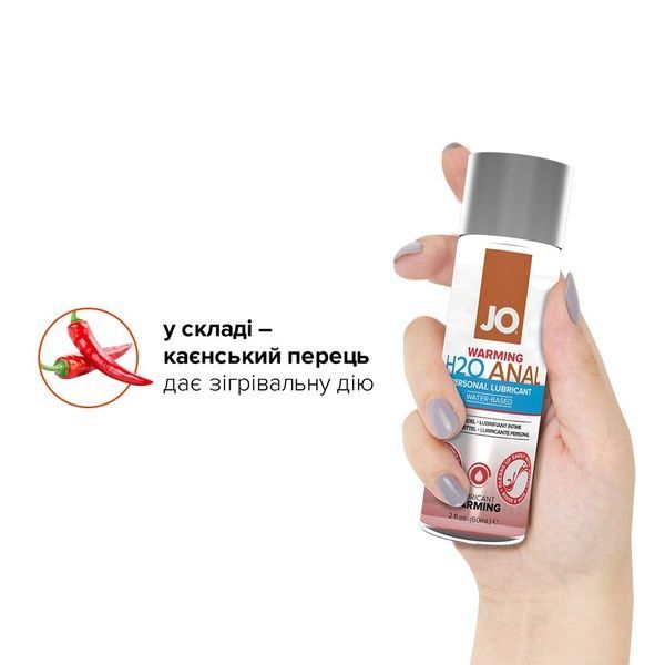 Анальна змазка System JO ANAL H2O &mdash; WARMING (60 мл) розігрівальна, на водній основі SO1457