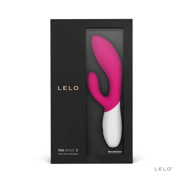 Вібратор-кролик LELO Ina Wave 2 Cerise, манливий рух стовбура + вібрації SO8080