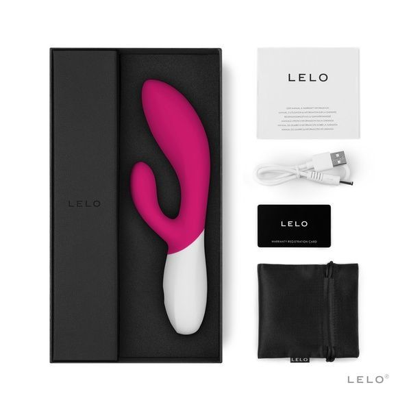 Вібратор-кролик LELO Ina Wave 2 Cerise, манливий рух стовбура + вібрації SO8080