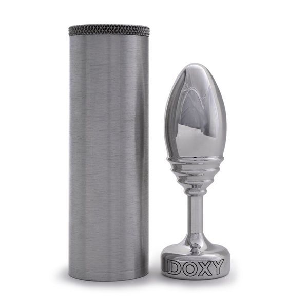 Металлическая анальная пробка DOXY Butt Plug RIBBED, ребристая, диаметр 3,3 см SO8031 фото