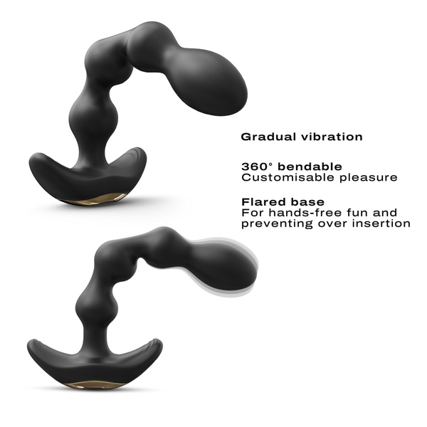 Анальний вібратор-намисто Dorcel FLEXI BALLS, гнучкий стовбур, пульт ДК SO6818