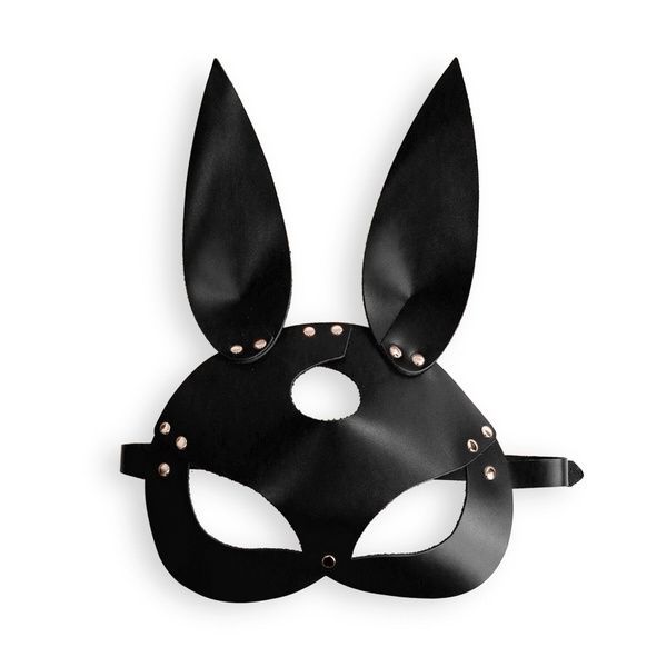 Шкіряна маска Зайчика Art of Sex - Bunny mask, колір Лавандовий SO9644