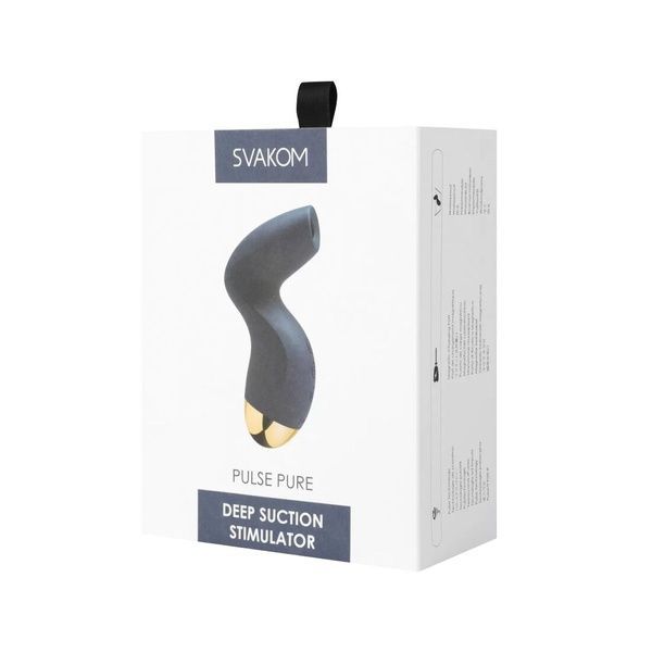 Вакуумний кліторальний стимулятор Svakom Pulse Pure Navy Blue, 5 режимів, 5 інтенсивностей у кожному SO6994