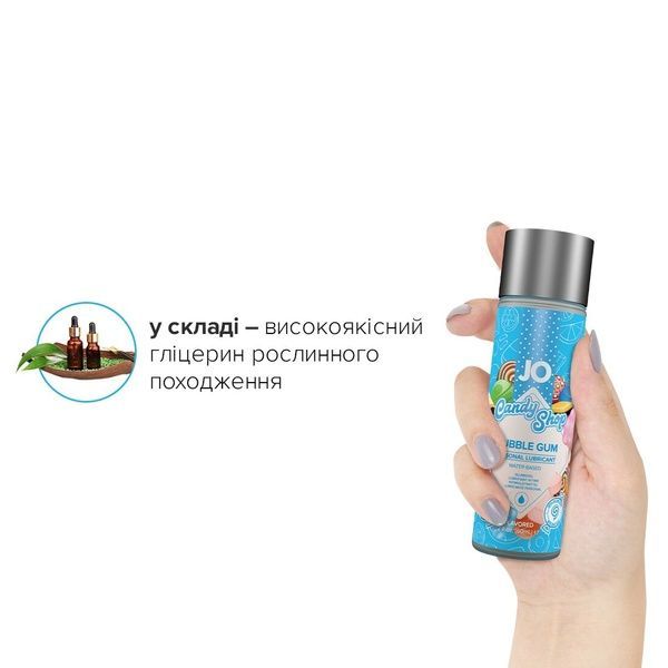 Лубрикант на водній основі System JO H2O &mdash; Candy Shop &mdash; Bubblegum (60 мл) без цукру та парабенів SO2619
