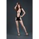 Відверта мінісукня Moonlight Model 18 Black, зі вставками із великої сітки SO6349 1