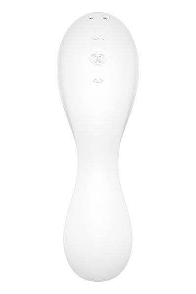 Вакуумний смарт-стимулятор із вібрацією Satisfyer Curvy Trinity 5 (White), керування зі смартфона SO6725