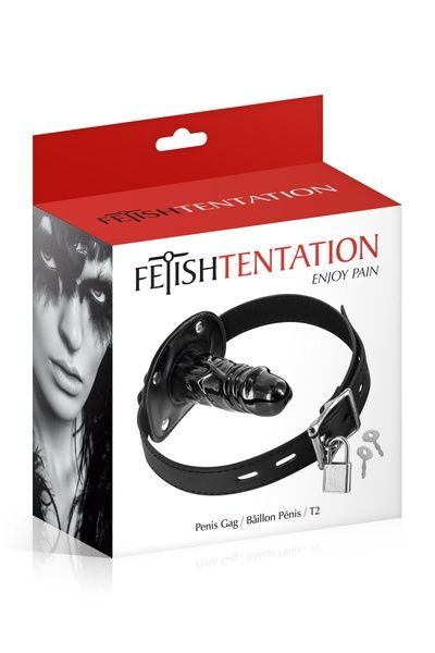 Кляп з великим фаллоімітатором Fetish Tentation Penis Gag T2 SO4041