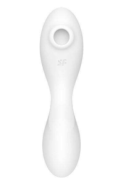 Вакуумний смарт-стимулятор із вібрацією Satisfyer Curvy Trinity 5 (White), керування зі смартфона SO6725
