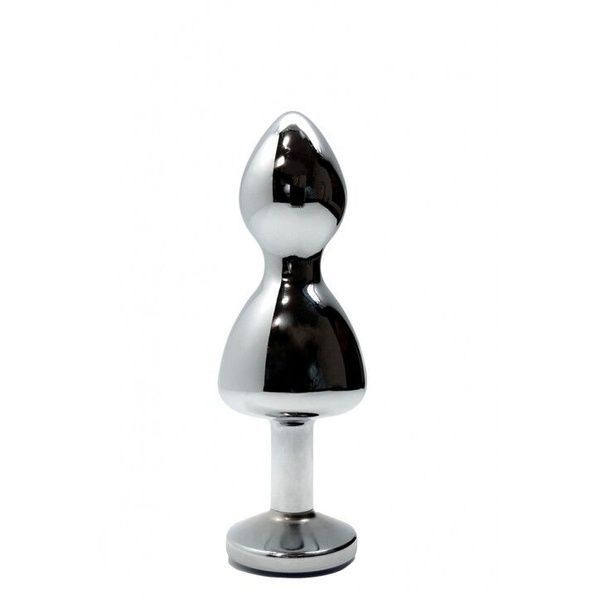 Металлическая анальна пробка Wooomy Lollypop Double Ball Metal Plug Blue S, диаметр 2,8 см, длина 8, SO7415 фото