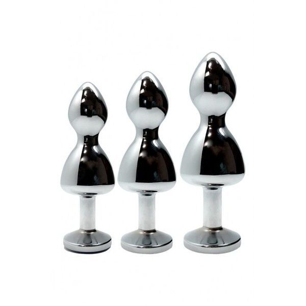 Металлическая анальна пробка Wooomy Lollypop Double Ball Metal Plug Blue S, диаметр 2,8 см, длина 8, SO7415 фото