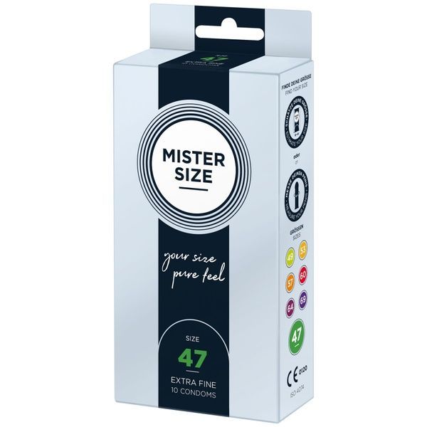 Презервативи Mister Size - pure feel - 47 (10 condoms), товщина 0,05 мм SO8042