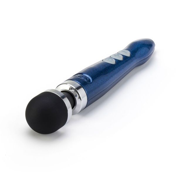Вібромасажер DOXY Die Cast 3R Blue Flame, дуже потужний, живлення 220В, металевий корпус SO8023