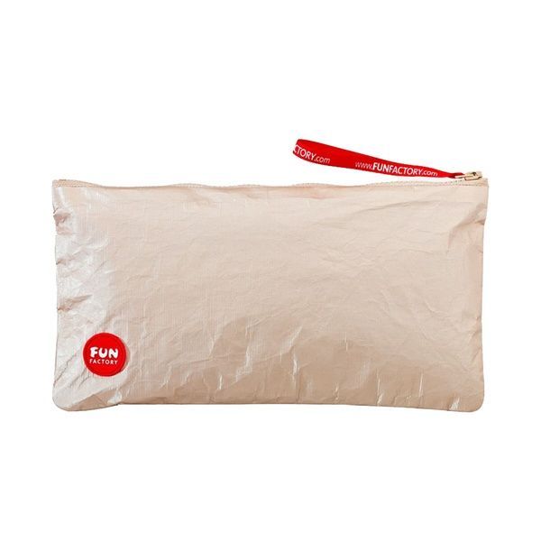 Сумка для секс-іграшок Fun Factory TOYBAG M, золотиста, на блискавці, 25x12 см SX1011
