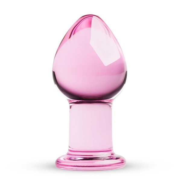 Рожева анальна пробка зі скла Gildo Pink Glass Buttplug SO4421