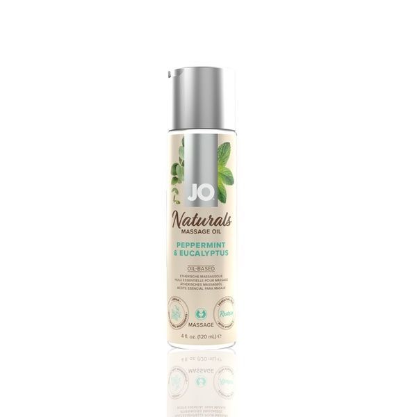 Масажна олія System JO - Naturals Massage Oil - Peppermint & Eucalyptus з натуральними ефірними олія SO6166