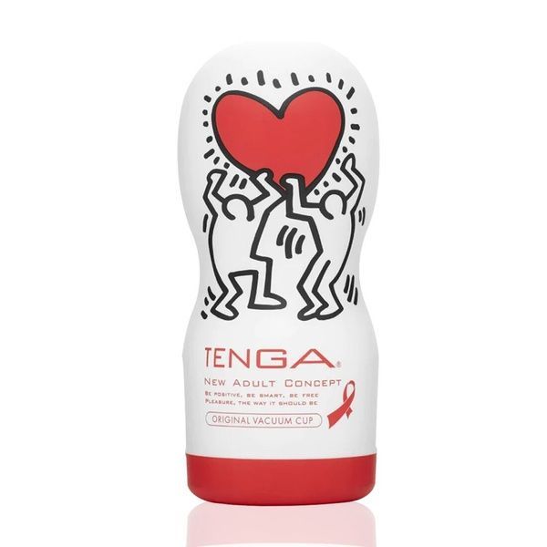 Мастурбатор Tenga Keith Haring Deep Throat Cup (глибоке горло) з вакуумною стимуляцією SO1647