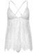 Пеньюар Leg Avenue Floral lace babydoll & string White L SO9172 3