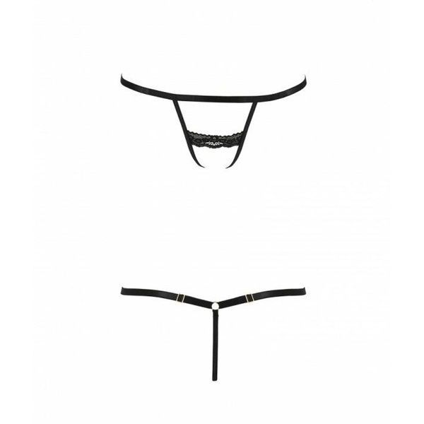 Трусики стрепи Shelly Thong black XXL/XXXL &mdash; Passion Exclusive SO6422