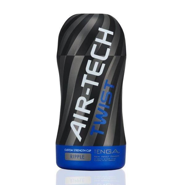 Мастурбатор Tenga Air-Tech Twist Ripple Blue с изменяемой тугостью обхвата, эффект глубокого минета SO1422 фото
