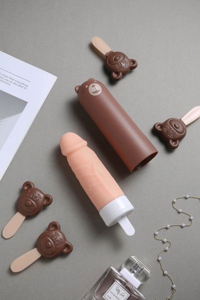 Вібратор KisToy Mr.Ted, реалістичний вібратор під виглядом морозива, діаметр 4,3 см SO3623