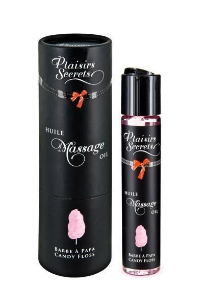 Масажна олія Plaisirs secrets Candy Floss (59 мл) з афродизіаками, їстівна, подарункове паковання SO1851