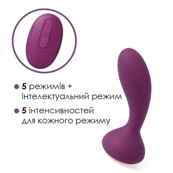 Масажер простати та вібратор точки G з пультом Svakom Julie Violet SO4845