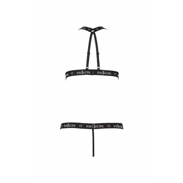 Полупрозрачное боди с вырезами Passion Exclusive Mirajane Body black S/M, black PS26405 фото