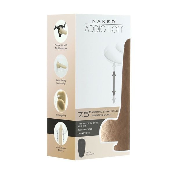 Фалоімітатор з ротацією та пульсацією Naked ADDICTION The Freak 7,5&Prime; Rotating & Thrusting Vibrating SO5590