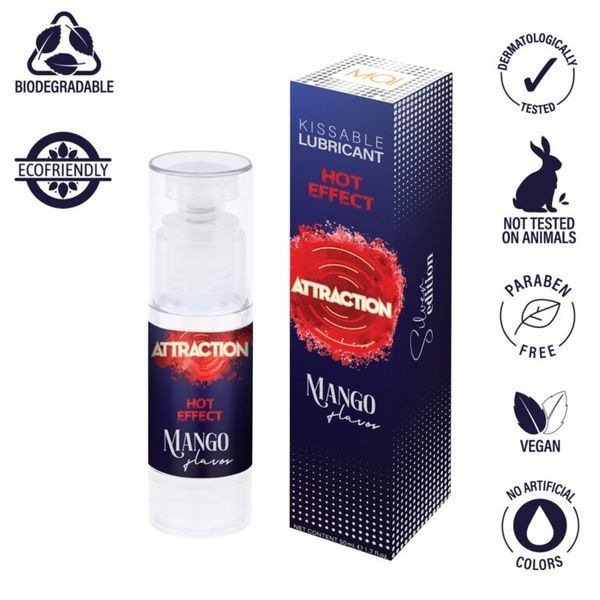 Змазка для орального сексу з зігрівальним ефектом MAI Attraction Heat Mango (50 мл) SO6052