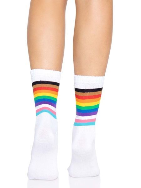 Носки женские в полоску Leg Avenue Pride crew socks Rainbow, 37&ndash;43 размер SO8584 фото
